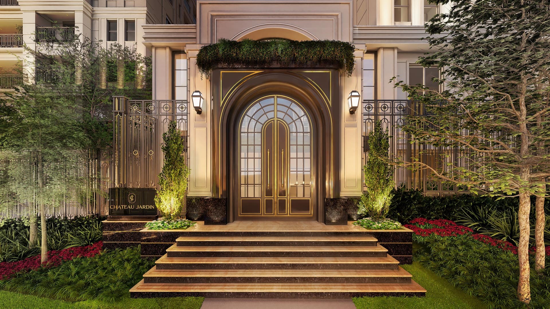 Portico Chateau Jardin